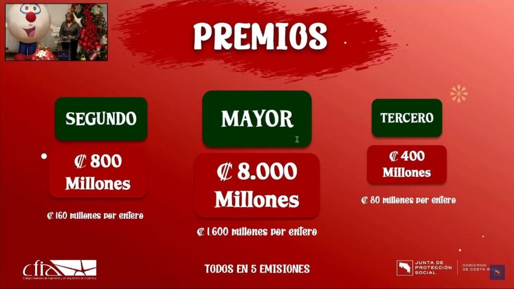 Premio Mayor, Segundo y Tercer Premio